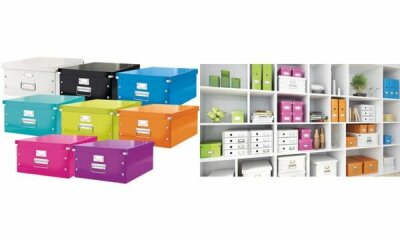 LEITZ Archivbox A3 Wow metallicblau Archivbox Click & Store WOW groß für DI