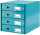 LEITZ Schubladenbox Click und Store W OW 4 Schübe eisblau (80604951)