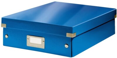 LEITZ Archivbox A4 Wow metallicblau Organisationsbox Click & Store WOW mitte