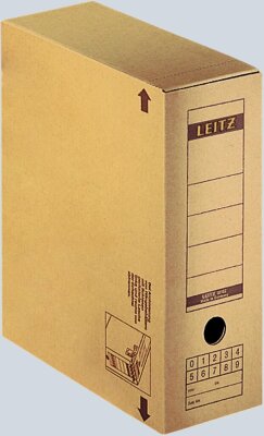 LEITZ 6084 Archiv-Schachtel A4 mit Verschlusslasche naturbraun