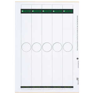 LEITZ Rückenschild grau Auf A4Papier selbstklebend lang schm