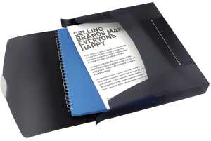 ESSELTE Heftbox A4 PP schwarz Heftbox/Ablagebox Für 350Blatt Format A