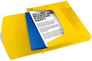 ESSELTE Heftbox A4 PP gelb Heftbox/Ablagebox Für 350Blatt Format A