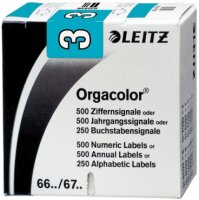 LEITZ Ziffernsignale 3 500ST blau Auf Trägeband...