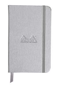 Rhodia Webnotebok SILVER 9x14 96Bl DOT elf