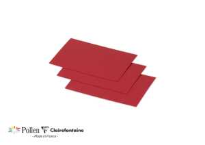 Clairefontaine Karte Mini 70x95 Pollen kirschrot