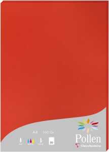 Clairefontaine Papier A4 Pollen 160g koralrot 50Bl
