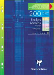 Clairefontaine Ringbucheinlagen A4 kar 100 Bl sort