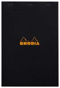 RHODIA Notizblock No. 19, DIN A4+, kariert, schwarz (8017039)