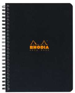 Rhodia Notebook A5+ kariert 80Bl ora/schw sort