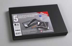 Clairefontaine Schaumkarton 5,0 mm A4 5Bg schw