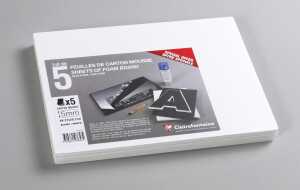 Clairefontaine Schaumkarton 5,0 mm A4 5Bg weiss