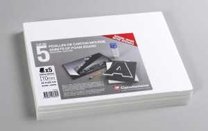 Clairefontaine Schaumkarton 10mm A4 5Bg weiss
