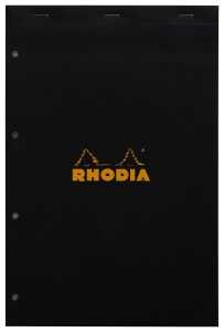 RHODIA Notizblock No. 20, DIN A4+, kariert, schwarz (8017044)
