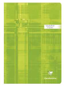 Clairefontaine Vokabelheft A4 lin 2-Mittelstrich 40Bl