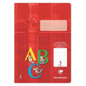 Schulheft, DIN A4, 16 Blatt, 90g, Lineatur 3 liniert mit Rand