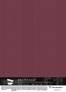 Clairefontaine Pastelmat 70x100cm 5Bl Weinrot 3329683960164