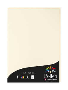 Clairefontaine Papier A4 Pollen 120g elfenbein 50Bl