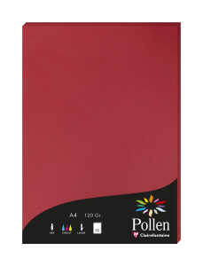 Clairefontaine Papier A4 Pollen 120g kirschrot 50Bl