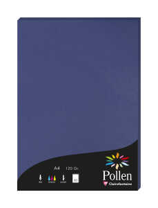 Clairefontaine Papier A4 Pollen 120g kö-blau 50Bl