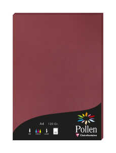 Clairefontaine Papier A4 Pollen 120g bordeaux 50Bl