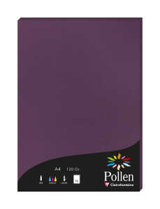 Clairefontaine Papier A4 Pollen 120g cassis 50Bl