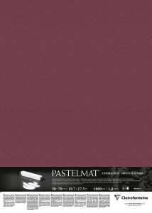 Clairefontaine Pastelmat 50x70cm 5Bg Weinrot