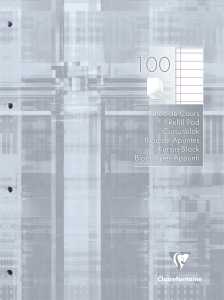 Clairefontaine Kursusblock A4 lin m Rd 2fach gel 100Bl