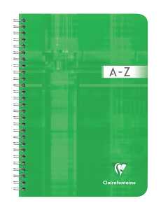 Clairefontaine Registerbuch A5 PP Spirale kariert 90Bl