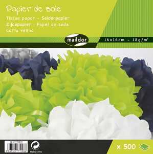 Clairefontaine Seidenpapier 16x16 500Bl sort.