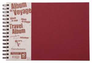 Clairefontaine Reisealbum AgeBag A4 quer lin+bl 40Bl rt