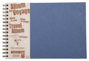 Clairefontaine Reisealbum AgeBag A4 quer lin+bl 40Bl bl