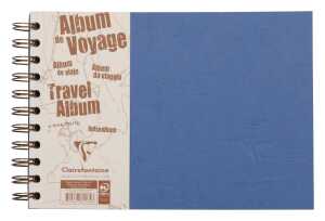 Clairefontaine Reisealbum AgeBag A5 quer lin+bl 40Bl bl