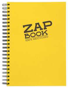 Clairefontaine ZapBook Spiral sort A4 80g 160Bl