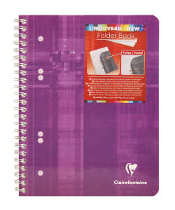 Clairefontaine, Folderbook A5+ 80 Blatt kariert mit Rahmen 90g