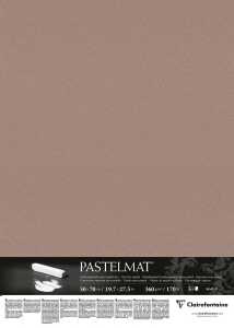 Clairefontaine Pastelmat 50x70 360g dkl-grau 5Bl
