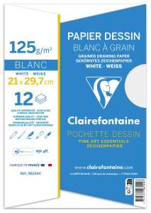 Clairefontaine Mappe Zeichenpapier A 4, 125 g