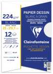 Clairefontaine Mappe Zeichenpapier, A 4, 224 g