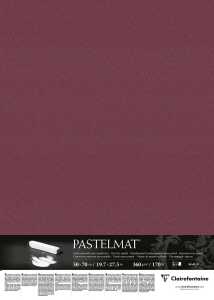 Clairefontaine Pastelmat 50x70 360g weinrot 5Bl