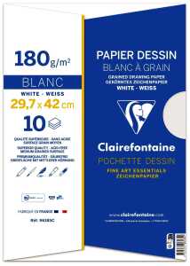 Clairefontaine Mappe Zeichenpapier, A 3, 180 g