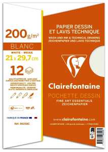 Clairefontaine Technisches Zeichnen 200g A4 12Bl