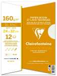 Clairefontaine Techn Zeichnen 160g 24x32cm 12Bl