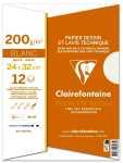 Clairefontaine Techn Zeichnen 200g 24x32cm 12Bl