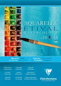 Clairefontaine Aquablock A4 kopfs gel ETI 200g 10Bl