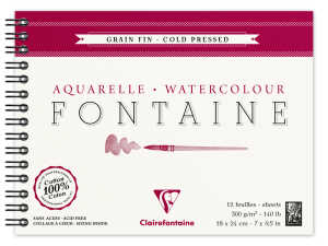 Clairefontaine Aquablo. FKorn FON 300g 18x24 12Bl