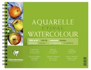 Clairefontaine Aquablo. Rauh ETI 250g 18x24 12Bl