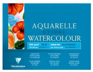 Clairefontaine Aquablock FKorn ETI 200g 18x24 25Bl