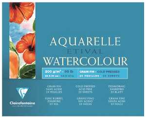 Clairefontaine Aquablock FKorn ETI 200g 24x30 25Bl