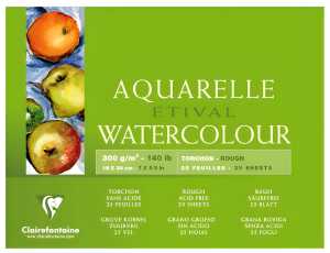 Clairefontaine Aquablo. Rauh ETI 300g 18x24 25Bl