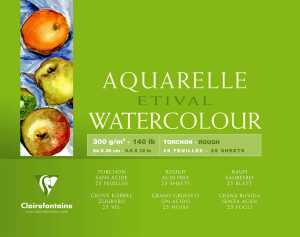 Clairefontaine Aquablo. Rauh ETI 300g 24x30 25Bl